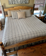 SHADOWBROOK GRAY/BLACK/CREAM TWIN BED COVER